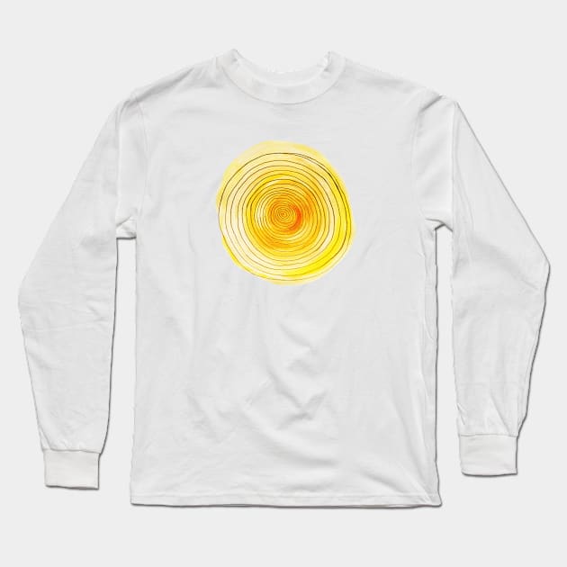 Sun Circle Design Long Sleeve T-Shirt by Heartsake